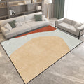 Avtoit | Novelty living room rug in gray and brown color block print rug polyester anti-slip backing rug