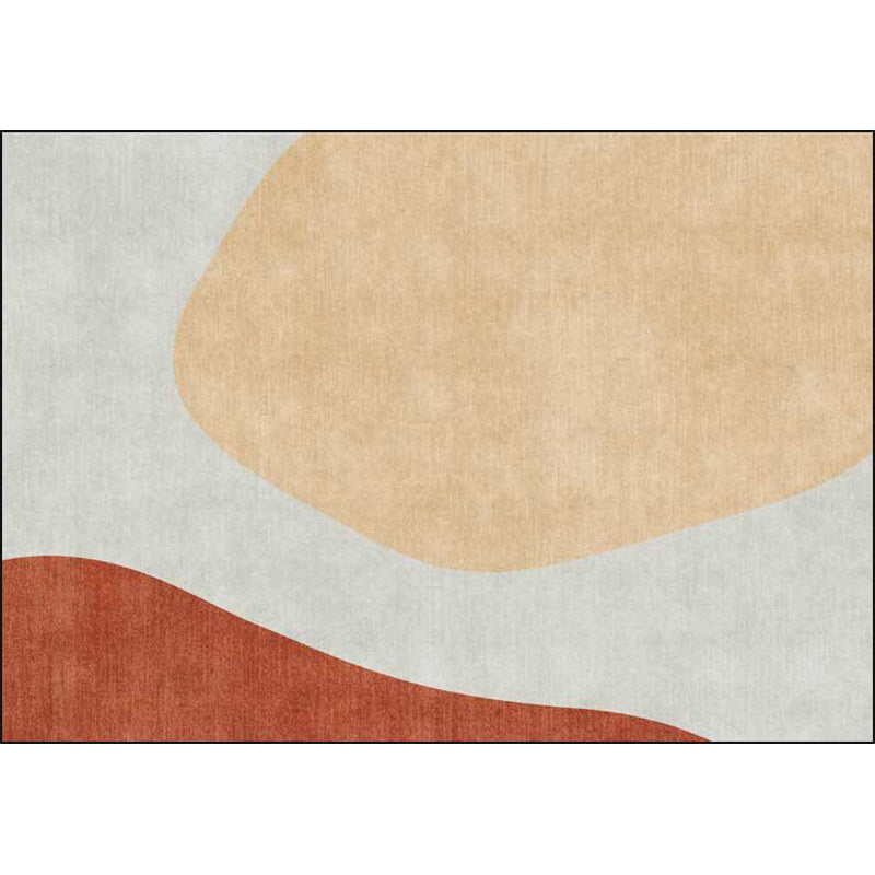 Avtoit | Novelty living room rug in gray and brown color block print rug polyester anti-slip backing rug