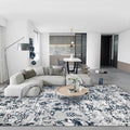 Avtoit | Gray Shabby Chic Rug Polyester Floral Pattern Rug Machine Washable Non-Slip Backing Rug for the Living Room