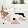 Avtoit | Unique abstract color block carpet Beige Multicolor simple rug Polyester machine washable non-slip rug for bedroom