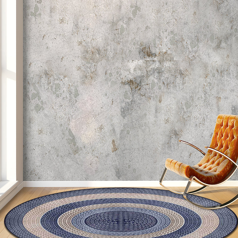 Avtoit | Rustic Concentric Circles Pattern Carpet Yellow and Green Polyester Carpet Machine Washable Non-Slip Carpet for Living Room
