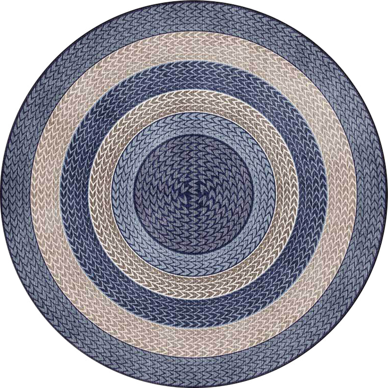 Avtoit | Rustic Concentric Circles Pattern Carpet Yellow and Green Polyester Carpet Machine Washable Non-Slip Carpet for Living Room