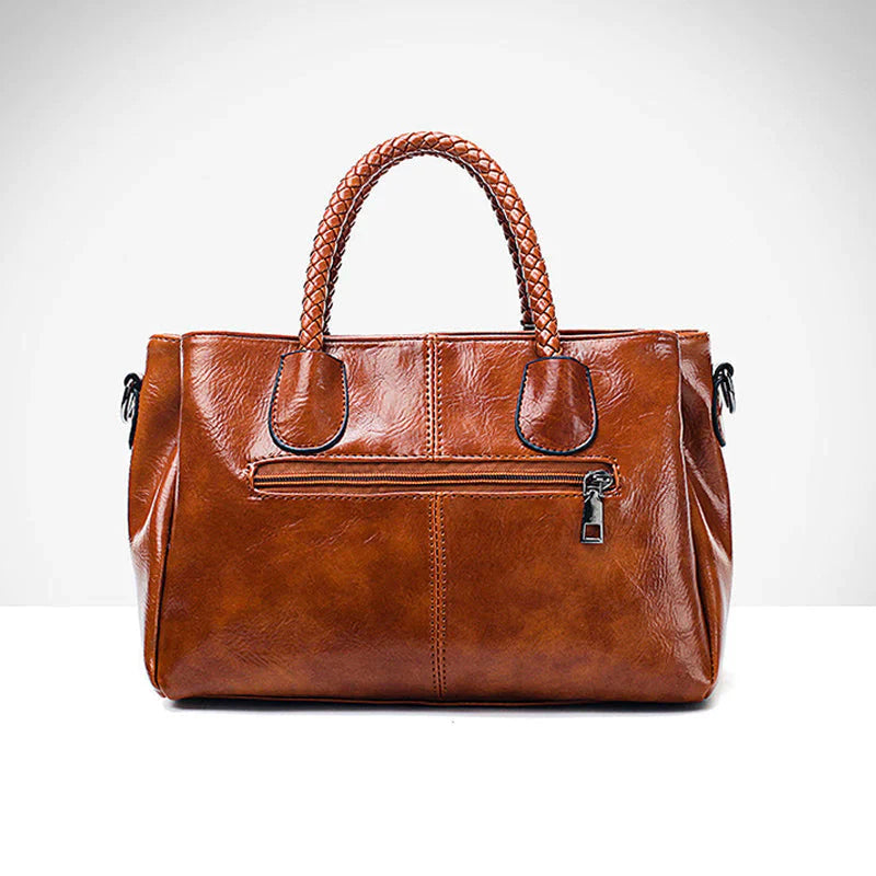 Avtoit | New oil wax leather handbags Boston soft leather large tote bag