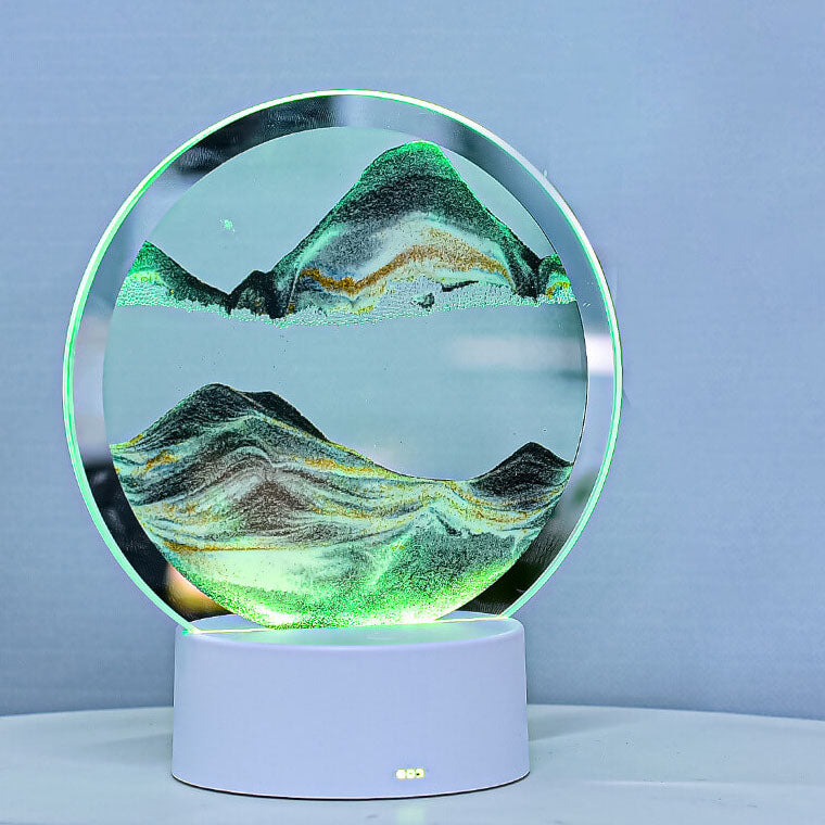 Avtoit | Creative Round Hourglass Quicksand 3D LED Night Light Table Lamp
