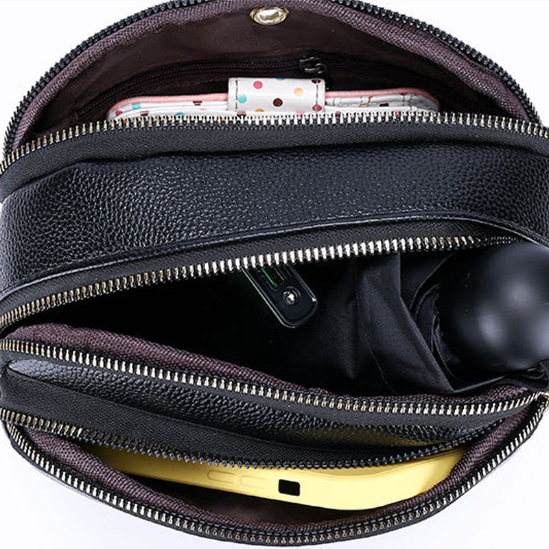 Avtoit | Soft Leather Multi-Pocket Shoulder Bag