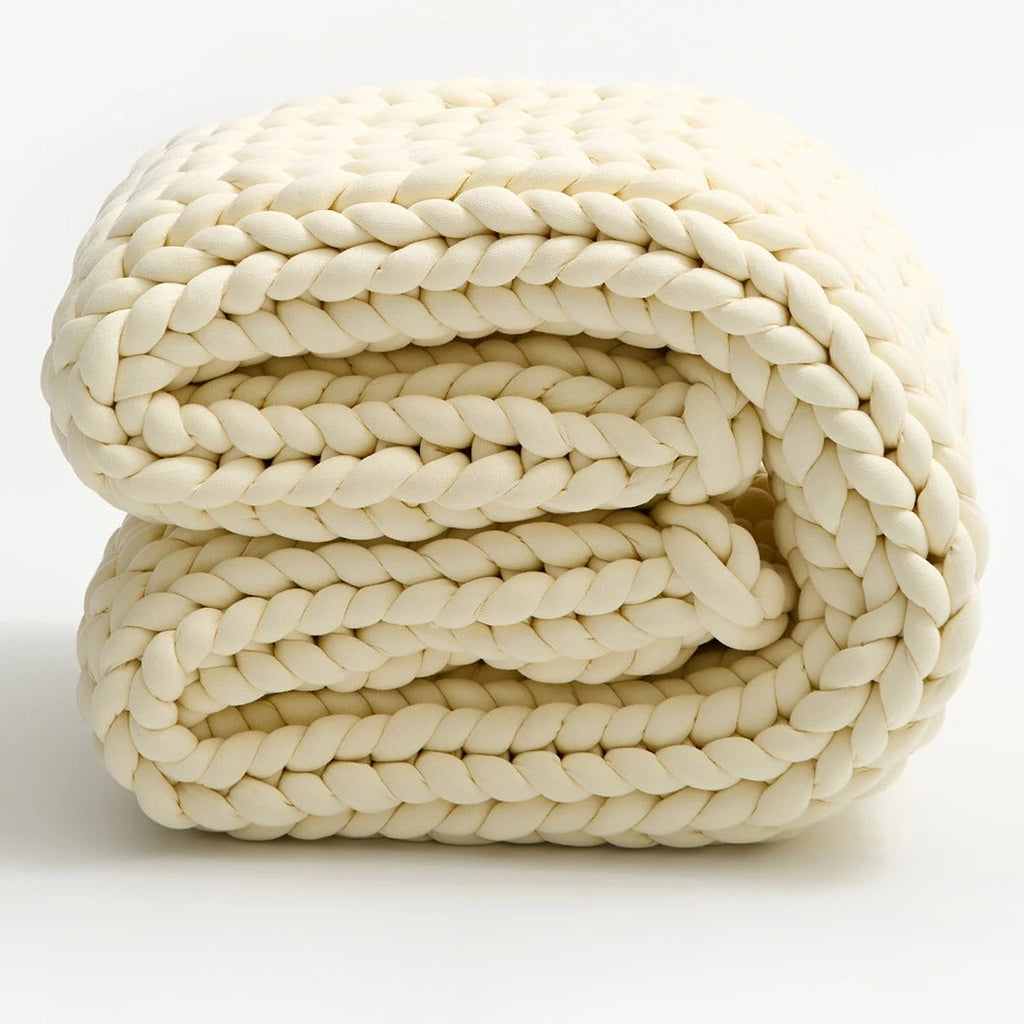 Avtoit | Chunky Knit Handmade Weighted Throw – Ultra-Cozy & Stylish Blanket
