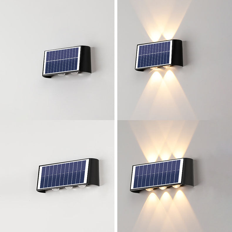 Avtoit | Modern Simplicity Solar Waterproof Rectangular ABS PMMA LED Wall Light Lamp For Outdoor Patio