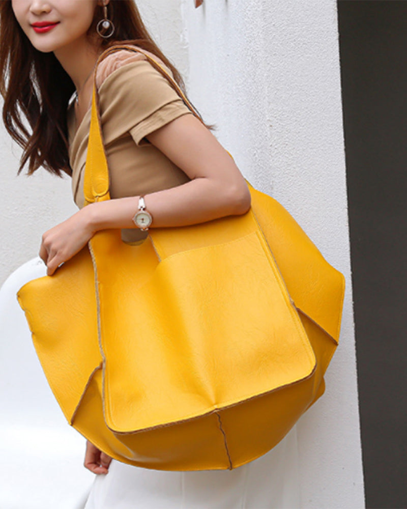 Avtoit | Chic & Sustainable Leather Bag with Large Capacity - Elegant, Versatile Women's Handbag