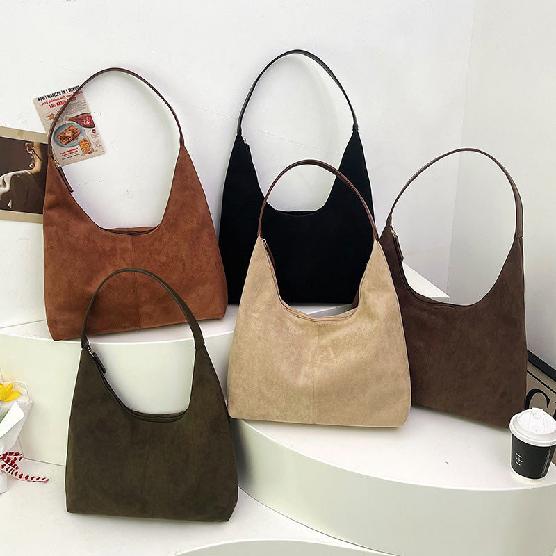 Avtoit | Suede messenger bag with large capacity