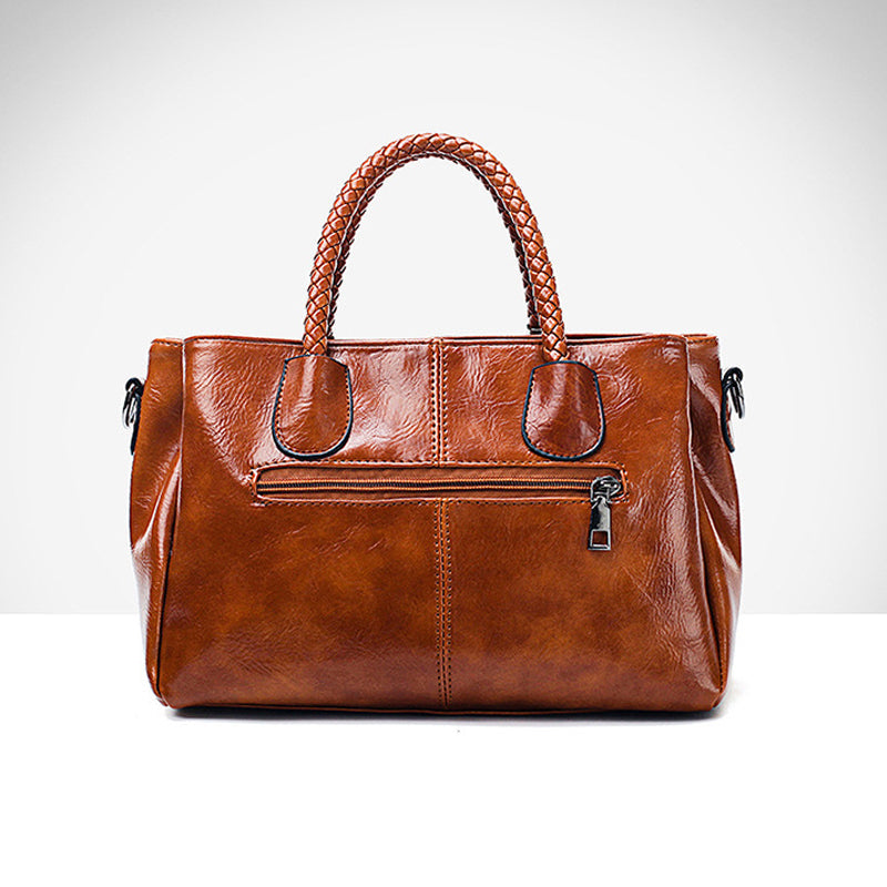 Avtoit | New handbags made of oil wax leather Boston, large tote bag made of soft leather