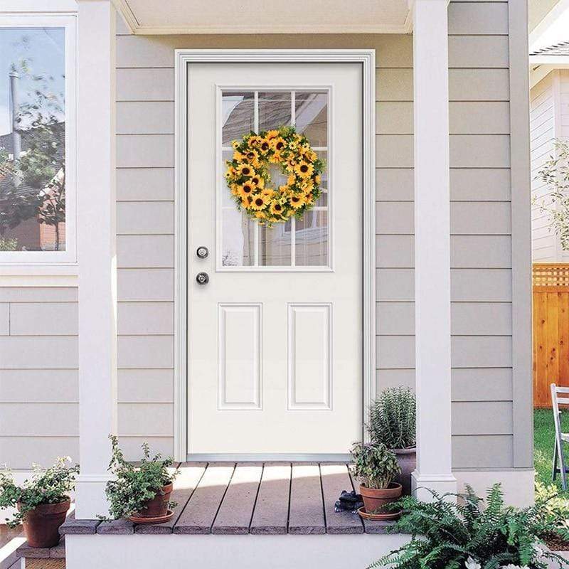 Avtoit | 16'' Gold Artificial Sunflower Wreath