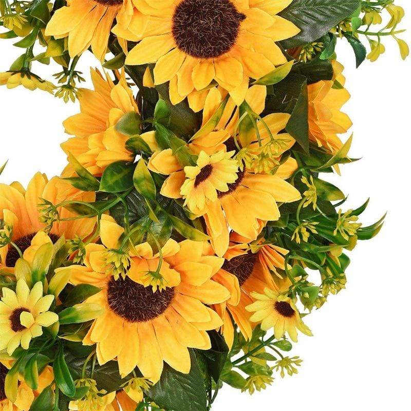 Avtoit | 16'' Gold Artificial Sunflower Wreath
