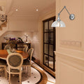Avtoit | Dome Clear Glass Wall Lamp Industrial Simple Bulb Dining Room Sconces Light in Chrome