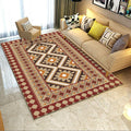 Avtoit | American Tribal Print Rug Gray and Brown Polyester Rug Machine Washable Non-Slip Area Rug for the Living Room