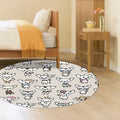 Avtoit | Casual Kids Rug in Brown Animal Dog Pattern Rug Polyester Machine Washable Non-Slip Rug for the Children's Room