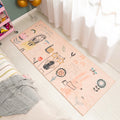 Avtoit | Beautiful Cartoon Pattern Rug Apricot Kids Rug Polyester Washable Non-Slip Area Rug for the Kids' Room