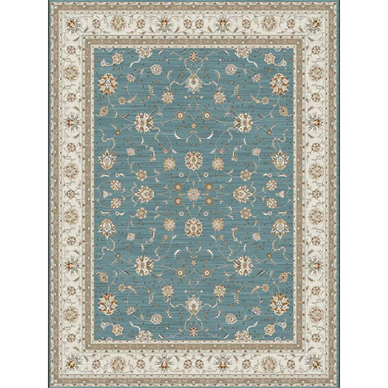 Avtoit | Persian geometric print carpet green and beige polyester carpet machine washable non-slip carpet for the living room