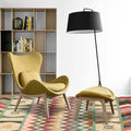 Avtoit | Americana Tribal Striped Print Rug Yellow Polyester Rug Machine Washable Non-Slip Area Rug for Living Room