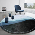 Avtoit | Green and Gray Oriental Carpet Polyester Mountain Ombre Pattern Carpet Washable Non-Slip Back Carpet for Living Room