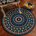 Avtoit | Americana concentric circles pattern rug blue and green polyester rug machine washable non-slip rug for the bedroom