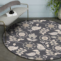 Avtoit | Griess Vintage Carpet Polyester Flower and Leaf Pattern Carpet Washable Non-Slip Underlay Carpet for Living Room