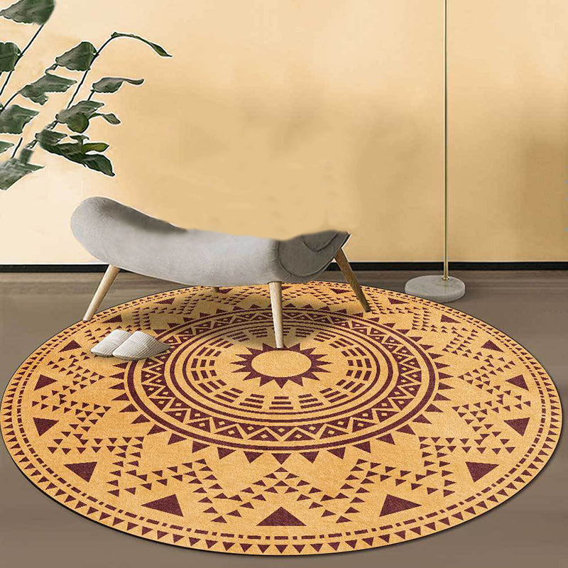 Avtoit | Blue and green southwest rug Polyester geometric pattern rug washable non-slip backing rug for living room