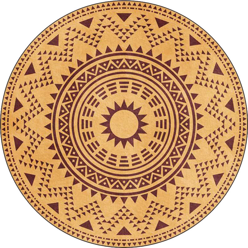 Avtoit | Blue and green southwest rug Polyester geometric pattern rug washable non-slip backing rug for living room