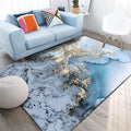 Avtoit | Unique Watercolor Pattern Carpet Blue and Grey Modern Carpet Polyester Washable Non-Slip Backing Area Rug for Living Room