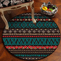 Avtoit | Green Southwest Carpet Polyester geometric pattern rug washable non-slip backing rug for living room