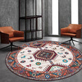 Avtoit | Brown and Beige Southwestern Carpet Polyester Tribal Pattern Carpet Washable Non-Slip Back Carpet for Living Room
