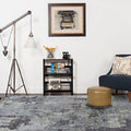 Avtoit | Scandinavian Modern Carpet in Gray Abstract Cement Pattern Carpet Polyester Washable Non-Slip Rug for Home Decoration