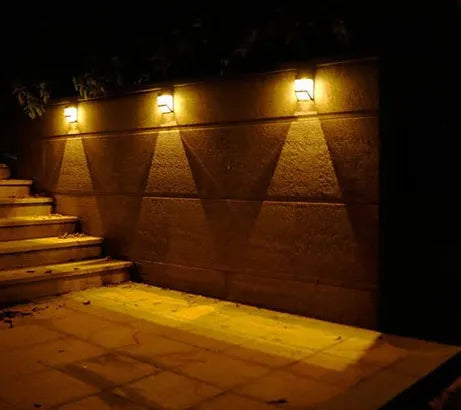 Solar LED Wall Light for Garden and Patio, Warm or White Light