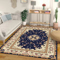 Avtoit | Multicolored bedroom rug Moroccan medallion floral pattern rug made of polyester pet-friendly rug