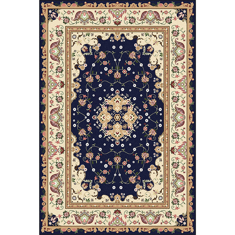Avtoit | Multicolored bedroom rug Moroccan medallion floral pattern rug made of polyester pet-friendly rug