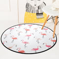 Avtoit | Stylish children's rug in white and blue animal flamingo bear lion pattern rug polyester washable rug for the children's room