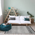 Avtoit | Southwestern Living Room Rug in Gray Geometric Stripes Diamond Print Rug Polyester Machine Washable Area Rug