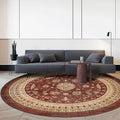 Avtoit | Persian Medallion Design Rug Brown Polyester Carpet Machine Washable Non-Slip Area Rug for Bedroom