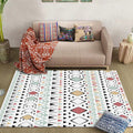Avtoit | American Southwest Rug with White Geometric Diamond Pattern Rug Polyester Non-Slip Rug for Home Decor