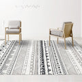 Avtoit | Black and brown southwestern carpet polyester tribal pattern carpet washable non-slip backing carpet for the living room