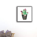 Avtoit | Tropix Succulent Plant Sign Canvas Structured Green Wall Art Print for Living Room