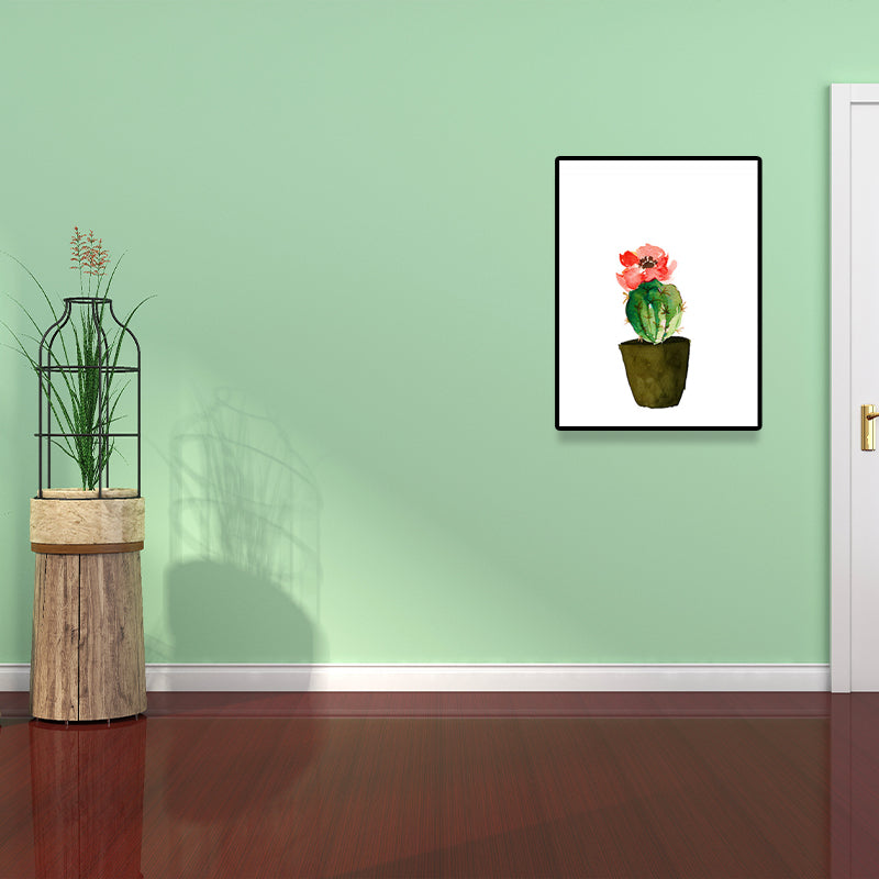 Avtoit | Tropix Succulent Plant Sign Canvas Structured Green Wall Art Print for Living Room