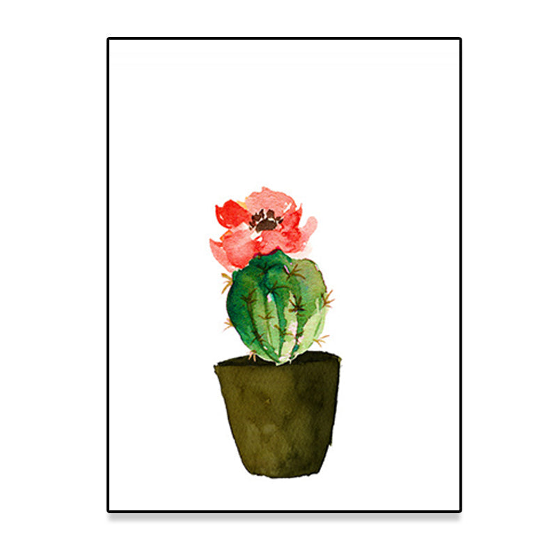 Avtoit | Tropix Succulent Plant Sign Canvas Structured Green Wall Art Print for Living Room