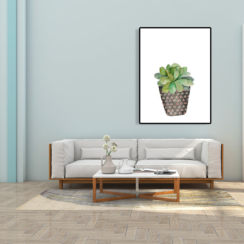 Avtoit | Tropical Wall Art Print Pastel Color Bonsai Painting Canvas for Living Room, Textured