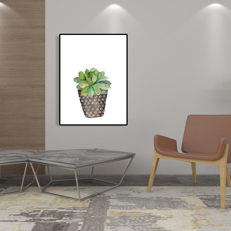 Avtoit | Tropical Wall Art Print Pastel Color Bonsai Painting Canvas for Living Room, Textured