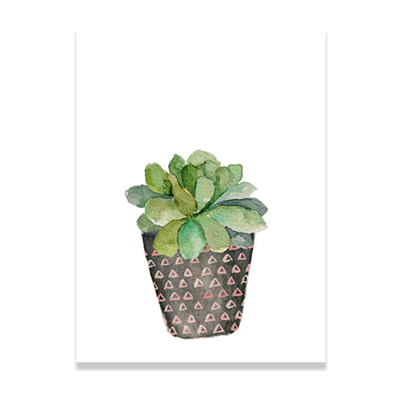 Avtoit | Tropical Wall Art Print Pastel Color Bonsai Painting Canvas for Living Room, Textured