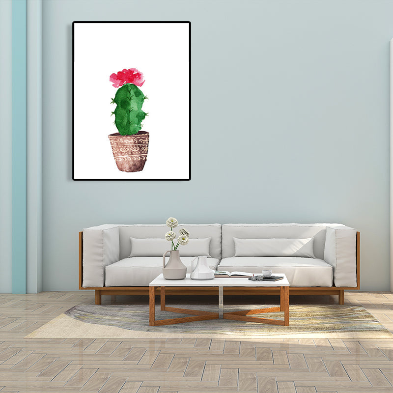 Avtoit | Tropical Wall Art Print Pastel Color Bonsai Painting Canvas for Living Room, Textured