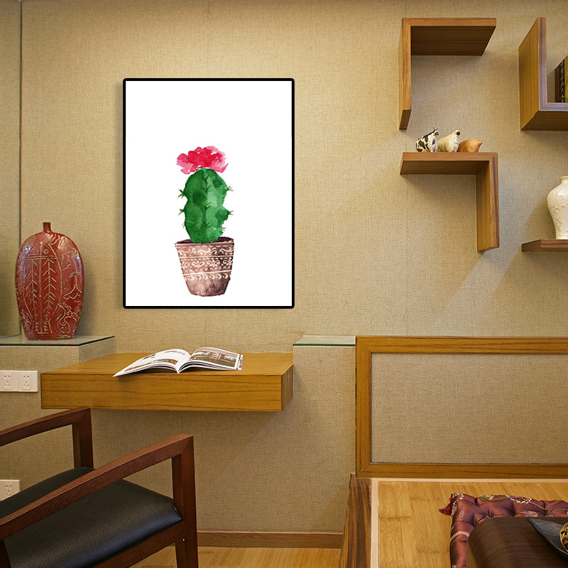 Avtoit | Tropical Wall Art Print Pastel Color Bonsai Painting Canvas for Living Room, Textured