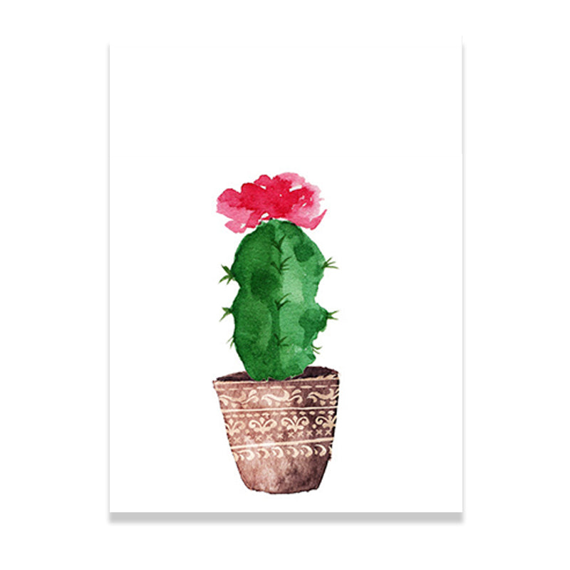 Avtoit | Tropical Wall Art Print Pastel Color Bonsai Painting Canvas for Living Room, Textured