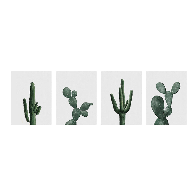 Avtoit | Tropical Plant Cactus Wall Decoration Green Texture Surface Canvas Print for Living Room