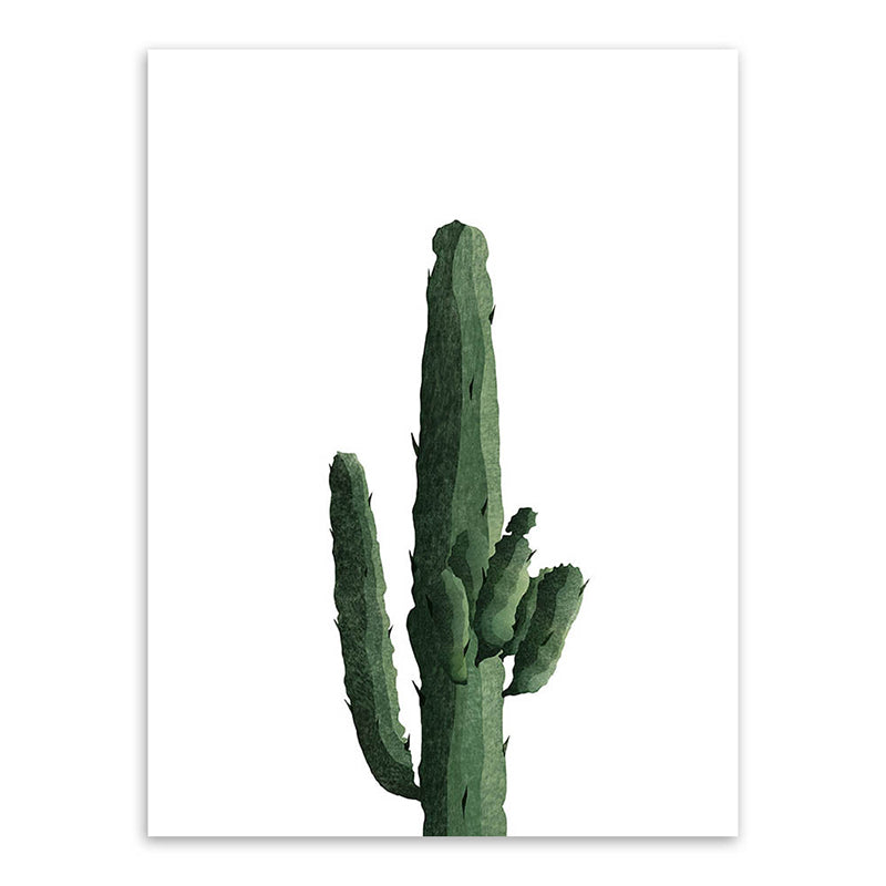 Avtoit | Tropical Plant Cactus Wall Decoration Green Texture Surface Canvas Print for Living Room